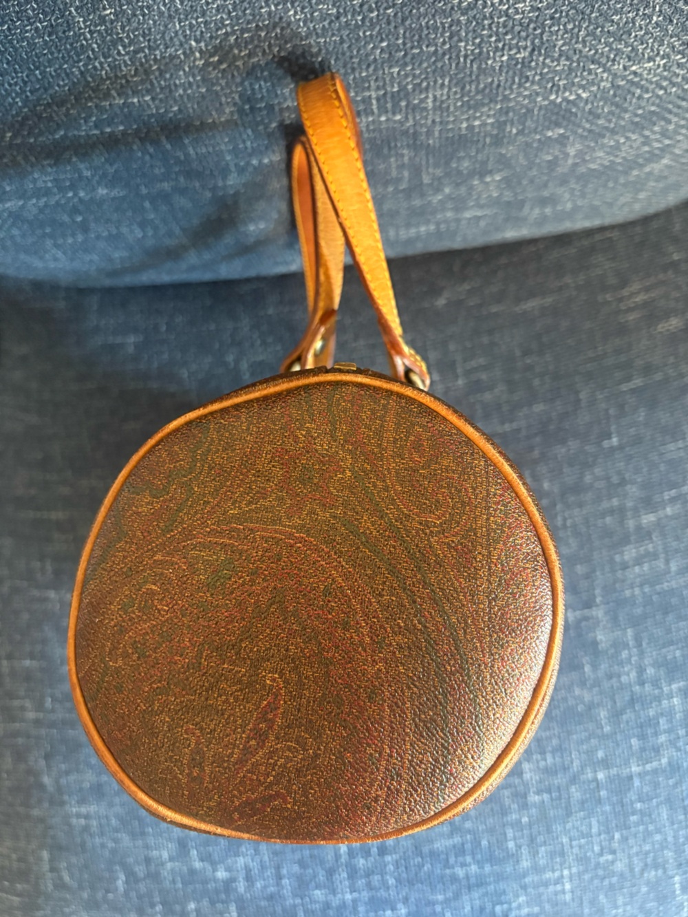 ETRO Milano Paisley Papillon Barrel Bag | Vintage Made in Italy - Picture 5 of 14
